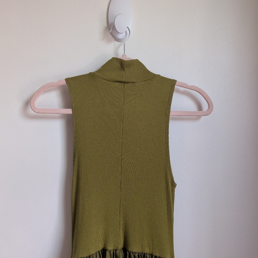 REFORMATION Green Organic Cotton Mininalist Feminine Maxi Dress Size Small - Picture 6 of 12